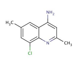 4-Amino-8-chloro-2,6-dimethylquinoline (CAS 948293-53-6) - chemical structure image