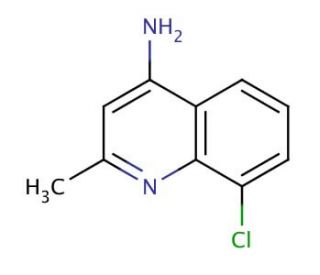 4-Amino-8-chloro-2-methylquinoline (CAS 68017-48-1) - chemical structure image
