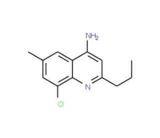 4-Amino-8-chloro-6-methyl-2-propylquinoline (CAS 1189107-45-6) - chemical structure image