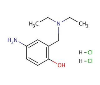 4-Amino-&alpha;-diethylamino-o-cresol dihydrochloride (CAS 6297-14-9) - chemical structure image