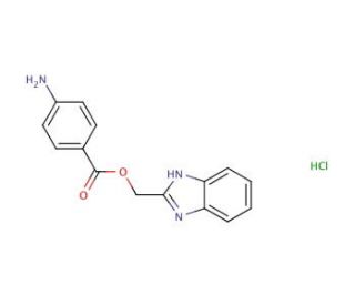 4-Amino-benzoic acid 1H-benzoimidazol-2-ylmethylester hydrochloride - chemical structure image