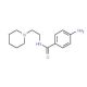 4-Amino-N-(2-piperidinoethyl)benzenecarboxamide (CAS 51-08-1) - chemical structure image