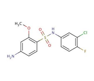 4-amino-N-(3-chloro-4-fluorophenyl)-2-methoxybenzene-1-sulfonamide - chemical structure image