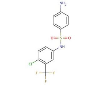 4-amino-N-[4-chloro-3-(trifluoromethyl)phenyl]benzene-1-sulfonamide - chemical structure image