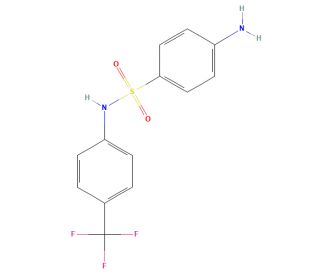4-Amino-N-[4-(trifluoromethyl)phenyl]benzenesulphonamide (CAS 339-42-4) - chemical structure image