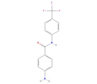 4-Amino-N-(4-trifluoromethylphenyl)benzamide (CAS 1011244-72-6) - chemical structure image