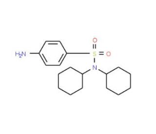 4-amino-N,N-dicyclohexylbenzenesulfonamide - chemical structure image