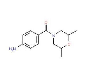 (4-Amino-phenyl)-(2,6-dimethyl-morpholin-4-yl)-methanone - chemical structure image