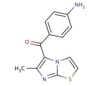 (4-Amino-phenyl)-(6-methyl-imidazo[2,1-b]thiazol-5-yl)-methanone - chemical structure image