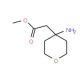 4-Amino-tetrahydropyran-4-acetic acid methyl ester (CAS 178242-93-8) - chemical structure image