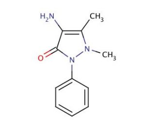 4-Aminoantipyrine (CAS 83-07-8) - chemical structure image