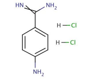 4-Aminobenzamidine dihydrochloride (CAS 2498-50-2) - chemical structure image
