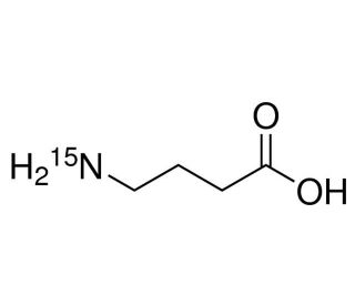 4-Aminobutyric acid-(15N) (CAS 58485-43-1) - chemical structure image