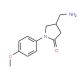 4-Aminomethyl-1-(4-methoxy-phenyl)-pyrrolidin-2-one (CAS 148436-13-9) - chemical structure image