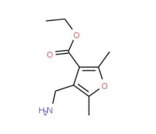4-Aminomethyl-2,5-dimethyl-furan-3-carboxylic acid ethyl ester (CAS 883544-97-6) - chemical structure image
