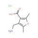 4-Aminomethyl-2,5-dimethyl-furan-3-carboxylic acid hydrochloride - chemical structure image