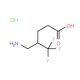 4-(aminomethyl)-5,5,5-trifluoropentanoic acid hydrochloride - chemical structure image