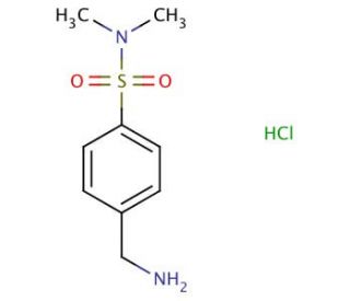 4-(aminomethyl)-N,N-dimethylbenzene-1-sulfonamide hydrochloride - chemical structure image