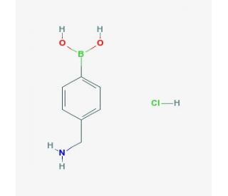 4-(Aminomethyl)phenylboronic acid hydrochloride (CAS 75705-21-4) - chemical structure image
