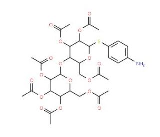 4-Aminophenyl 2,3,6-tri-O-acetyl-4-O-(2,3,4,6-tetra-O-acetyl-b-D-glucopyranosyl)-b-D-thioglucopyranoside (CAS 60515-61-9) - c