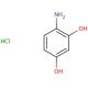 4-Aminoresorcinol hydrochloride (CAS 34781-86-7) - chemical structure image
