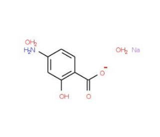 4-Aminosalicylic acid sodium salt dihydrate (CAS 6018-19-5) - chemical structure image
