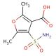 4-(aminosulfonyl)-2,5-dimethyl-3-furoic acid (CAS 1087784-71-1) - chemical structure image