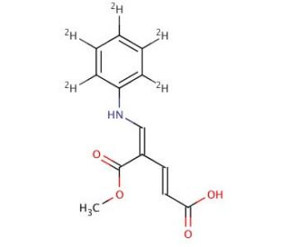 4-Anilinomethylene-pentenedioic Acid-5-methyl Ester-d5 - chemical structure image