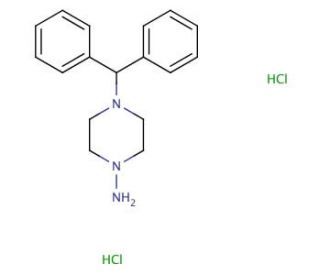 4-benzhydrylpiperazin-1-amine dihydrochloride - chemical structure image