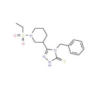 4-Benzyl-5-[1-(ethylsulfonyl)piperidin-3-yl]-4H-1,2,4-triazole-3-thiol - chemical structure image