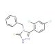 4-benzyl-5-(2,4-dichlorophenyl)-4H-1,2,4-triazole-3-thiol (CAS 23282-91-9) - chemical structure image