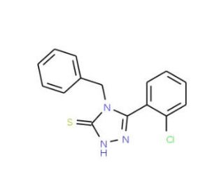 4-Benzyl-5-(2-chloro-phenyl)-4H-[1,2,4]triazole-3-thiol (CAS 23282-94-2) - chemical structure image
