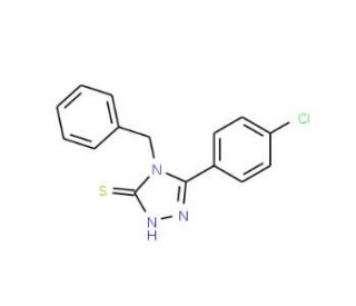 4-Benzyl-5-(4-chloro-phenyl)-4H-[1,2,4]triazole-3-thiol (CAS 23282-92-0) - chemical structure image