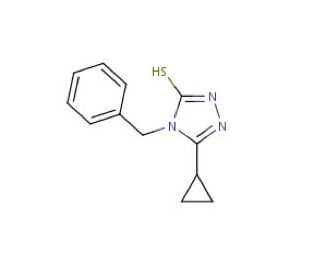 4-Benzyl-5-cyclopropyl-4H-[1,2,4]triazole-3-thiol - chemical structure image
