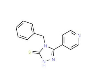 4-Benzyl-5-pyridin-4-yl-4H-[1,2,4]triazole-3-thiol (CAS 74270-78-3) - chemical structure image