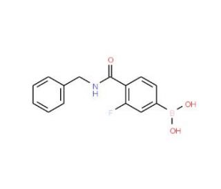 4-(Benzylcarbamoyl)-3-fluorobenzeneboronic acid (CAS 874289-19-7) - chemical structure image