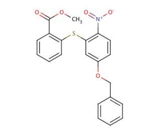 4-Benzyloxy-2-(2&prime;-carbomethoxy)thiophenylnitrobenzene (CAS 329217-03-0) - chemical structure image