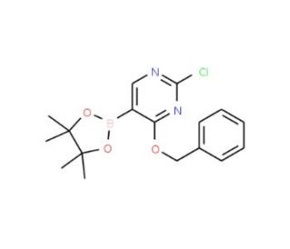 4-Benzyloxy-2-chloropyrimidine-5-boronic acid pinacol ester (CAS 1073354-22-9) - chemical structure image