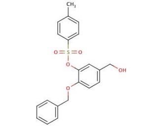 4-(Benzyloxy)-3-hydroxybenzyl Alcohol 3-p-Toluenesulfonate (CAS 65615-21-6) - chemical structure image