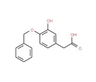 4-Benzyloxy-3-hydroxyphenylacetic Acid (CAS 28988-68-3) - chemical structure image