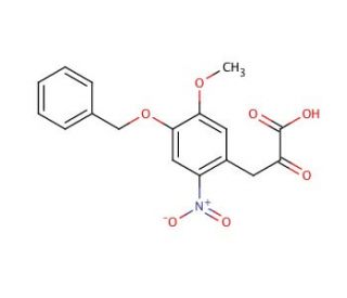 4-Benzyloxy-3-methoxy-6-nitrophenylpyruvic Acid (CAS 2495-79-6) - chemical structure image