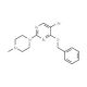 4-Benzyloxy-5-bromo-2-(4-methyl-1-piperazinyl)pyrimidine (CAS 885952-24-9) - chemical structure image