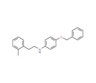 4-(Benzyloxy)-N-(2-methylphenethyl)aniline - chemical structure image