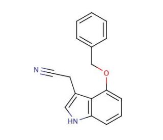 4-Benzyloxyindole-3-acetonitrile (CAS 1464-11-5) - chemical structure image