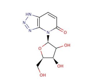 4-(&beta;-D-Ribofuranosyl)-vic-triazolo[4,5-b]pyridin-5-one (CAS 59892-40-9) - chemical structure image