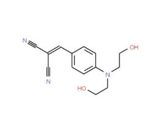 4-[Bis(2-hydroxyethyl)amino]benzylidenemalononitrile (CAS 63619-34-1) - chemical structure image