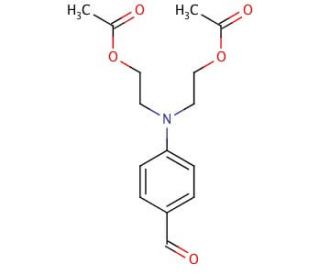 4-[Bis[2-(acetyloxy)ethyl]amino]benzaldehyde (CAS 41313-77-3) - chemical structure image