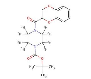 4-Boc-1-(1,4-benzodioxan-2-ylcarbonyl)piperazine-d8 - chemical structure image