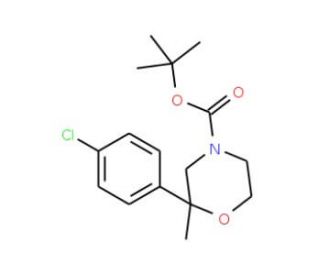 4-Boc-2-(4-chlorophenyl)-2-methylmorpholine (CAS 271245-35-3) - chemical structure image