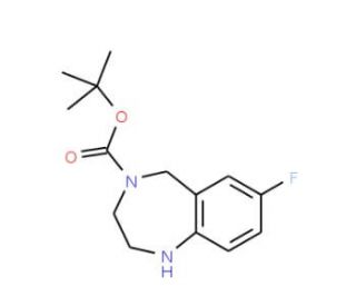 4-Boc-7-Fluoro-2,3,4,5-tetrahydro-1H-benzo[e][1,4]diazepine (CAS 886364-36-9) - chemical structure image